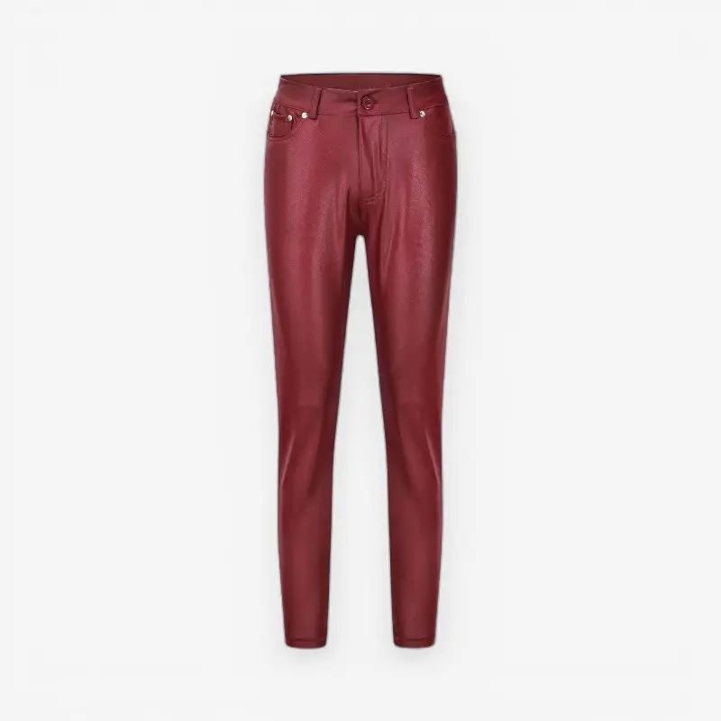 Pantalon Greta taille haute à boutons et poches