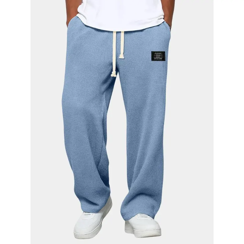 Pantalon homme coupe décontractée, taille à cordon ajustable