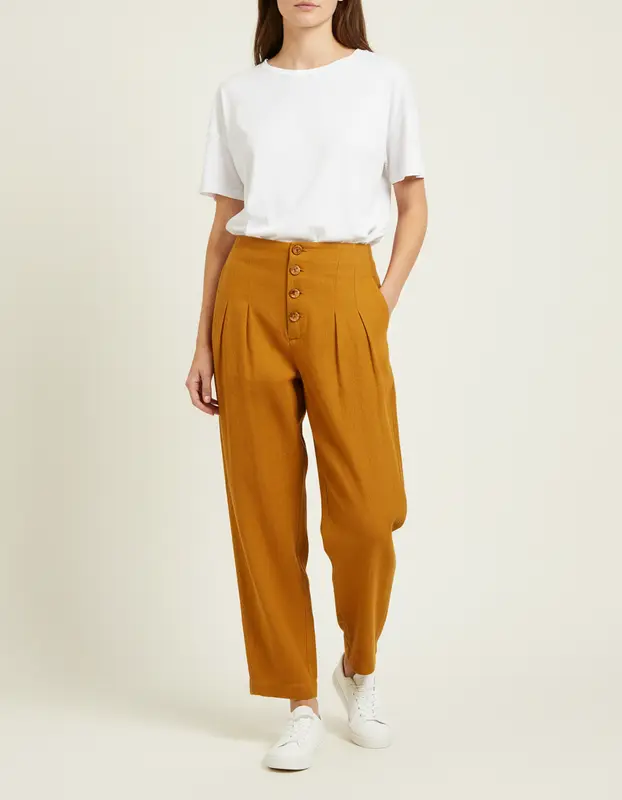 Pantalon jaune moutarde - Taille M/38