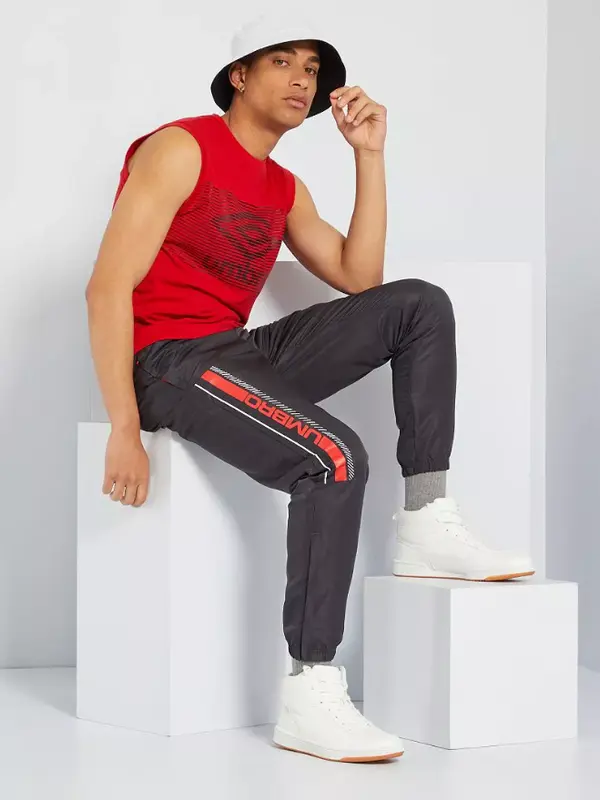 Pantalon Jogging Umbro Homme Noir Rouge
