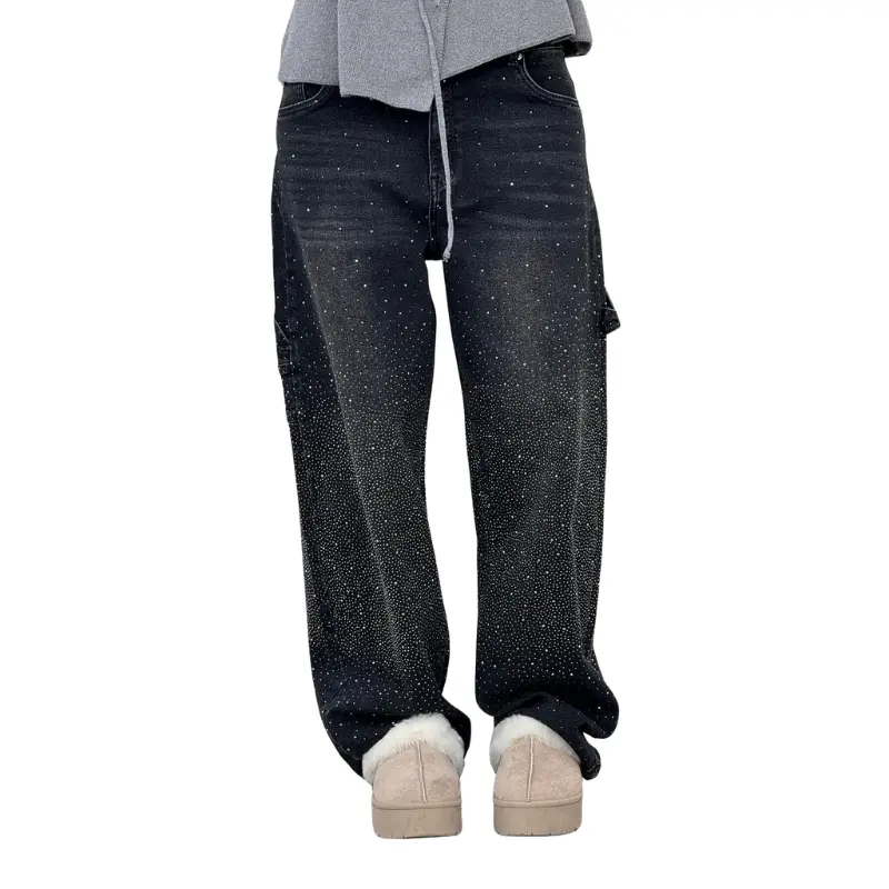 Pantalon large avec poches et coupe ample