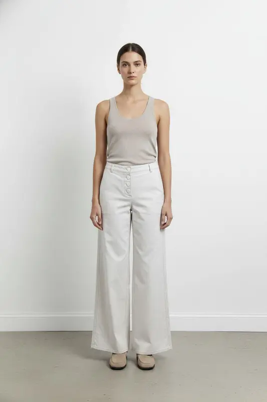 Pantalon Large Blanc - Taille XS/34