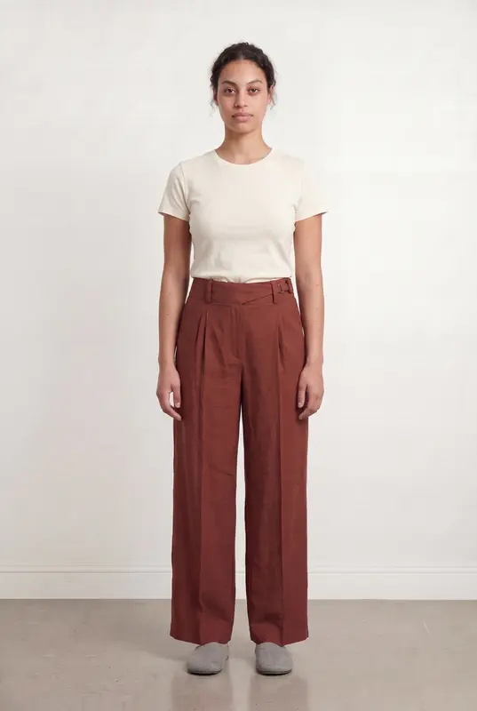 Pantalon Large Bordeaux - Taille L/40