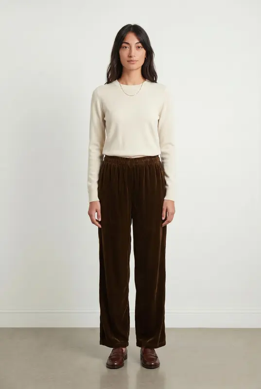 Pantalon Large Marron - Taille XXS/32
