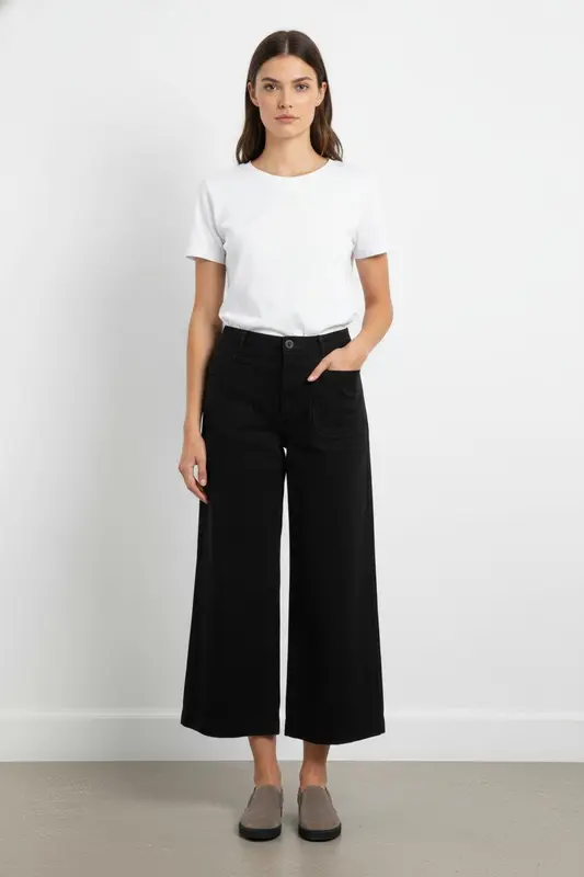 Pantalon Large Noir - Taille S/36
