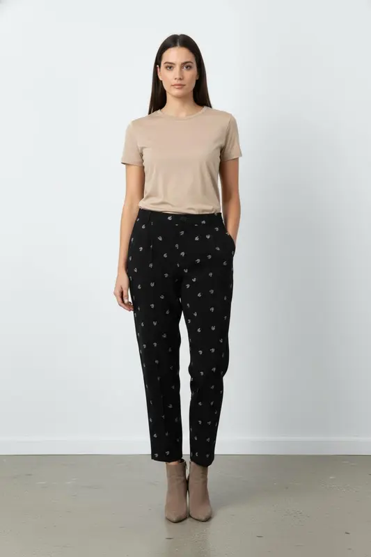 Pantalon Noir et Blanc - Taille XL/42