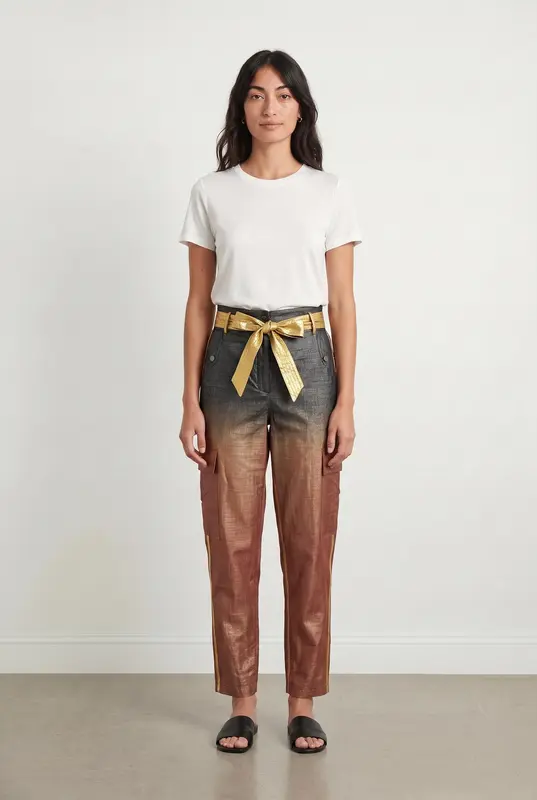 Pantalon Noir et Doré - Taille XS/34