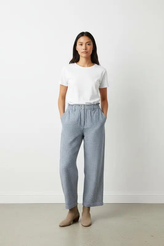 Pantalon Rayé Bleu et Blanc - Taille S/36