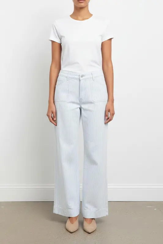 Pantalon Rayé Bleu - Taille XL/42