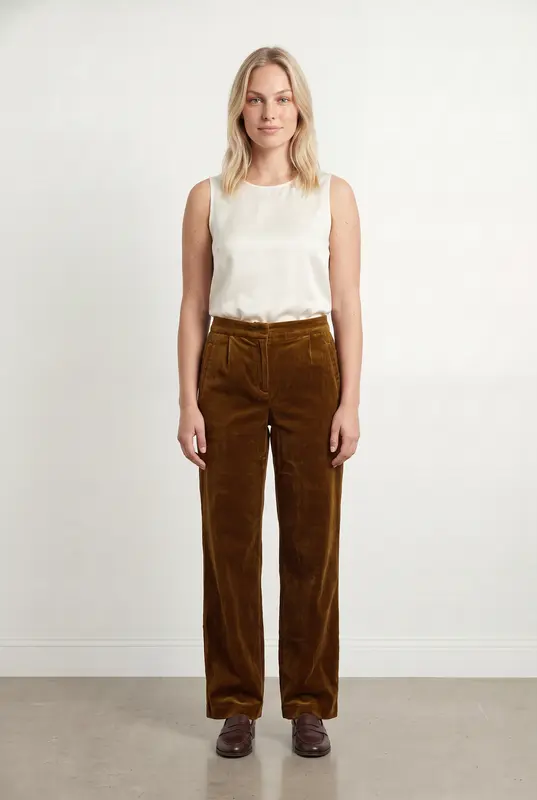 Pantalon Velours Marron - Taille L/40