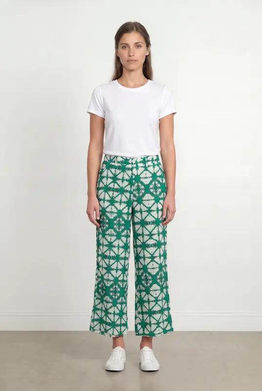 Pantalon Vert et Blanc - Taille M/38