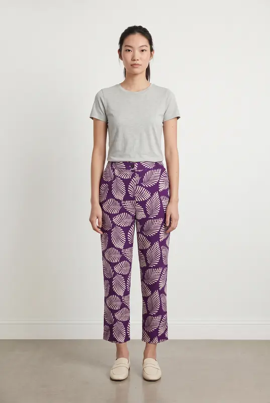 Pantalon Violet et Blanc - Taille M/38