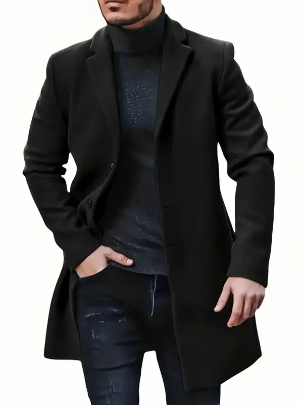 Pardessus homme élégant longueur genou