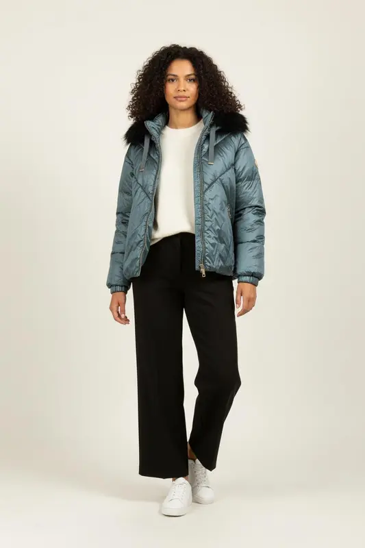 Parka Bleu et Noir - Taille L/40
