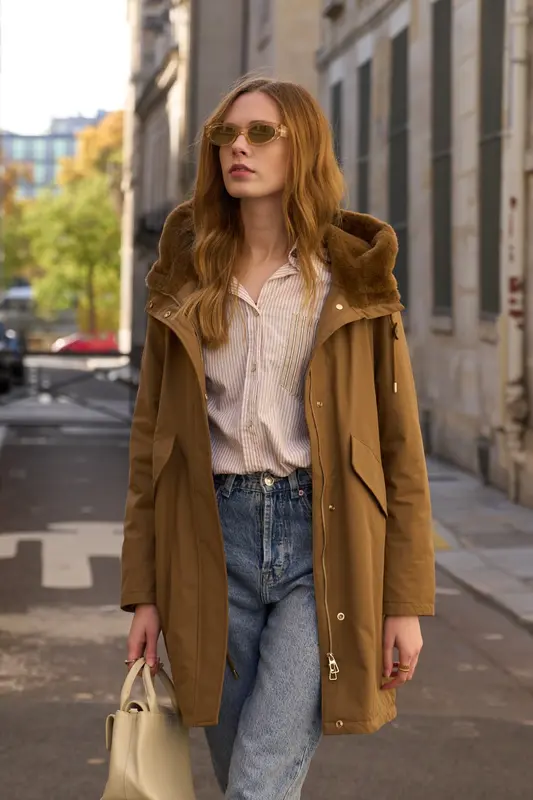 Parka fourrée longue