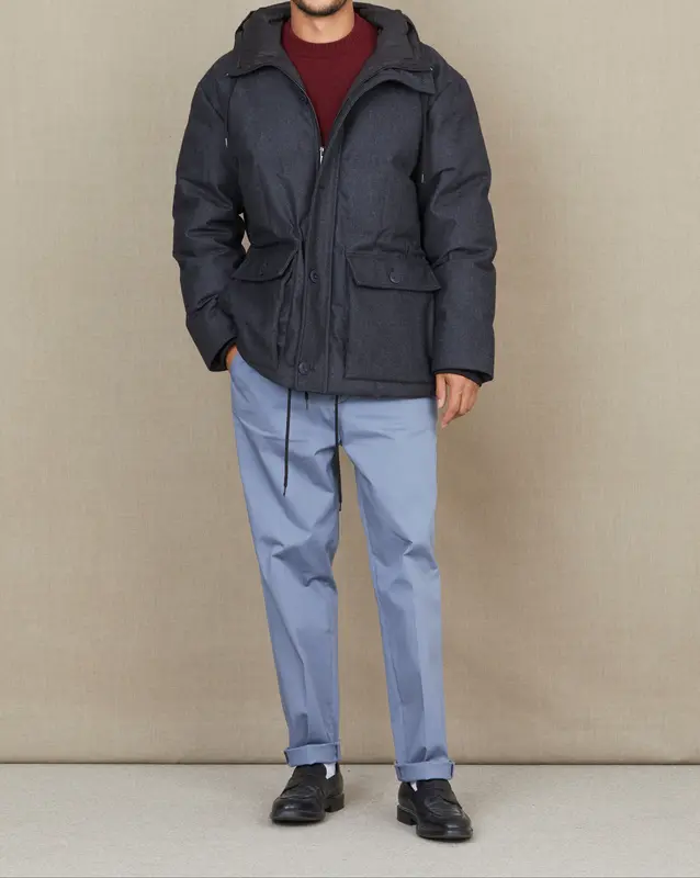 PARKA WINTER WOOL GRIS