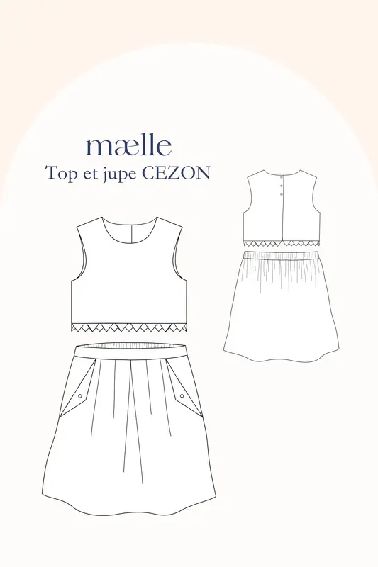 Patron ensemble Top et Jupe CEZON pochette