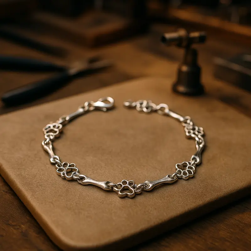 Patte - Bracelet Argent Chien Élégant