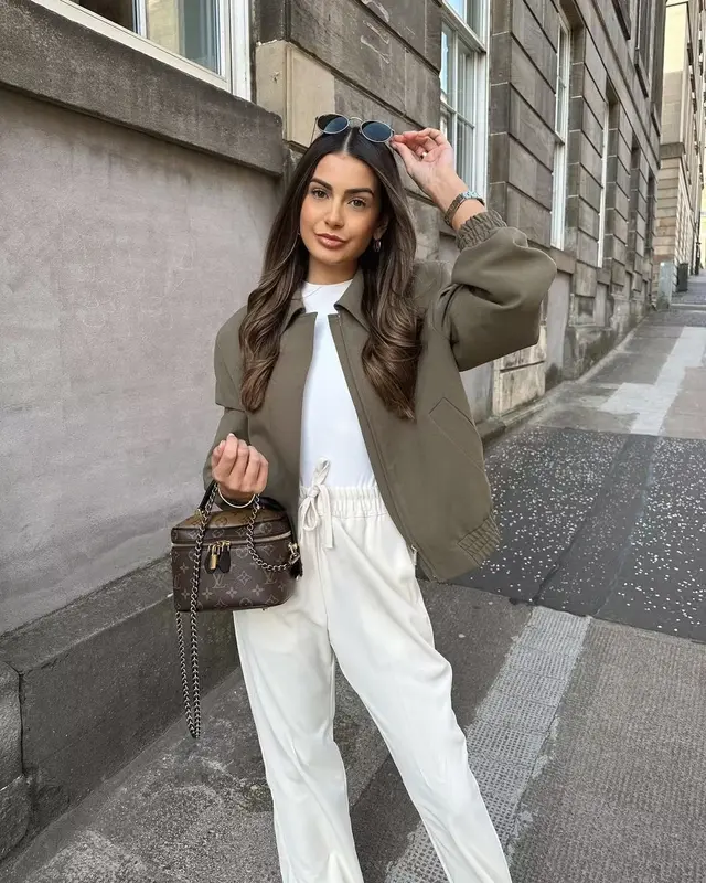 Perla - Veste Bomber Décontractée Élégante avec Poches