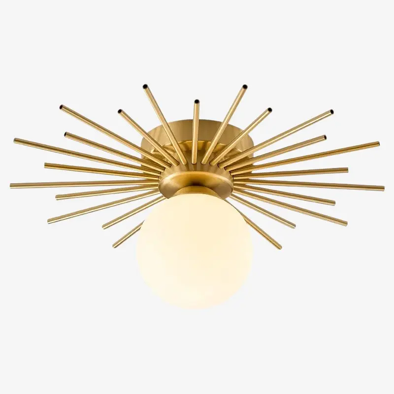 Plafonnier LED globe en verre