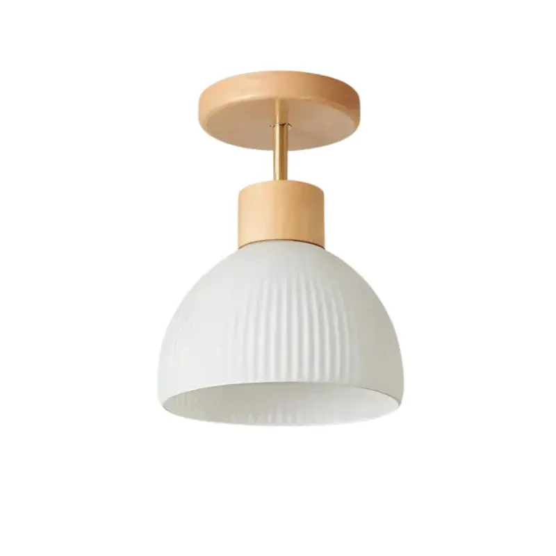 Plafonnier LED LumiStripe en verre rayé