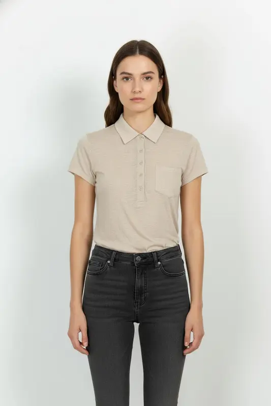 Polo Beige - Taille S/36