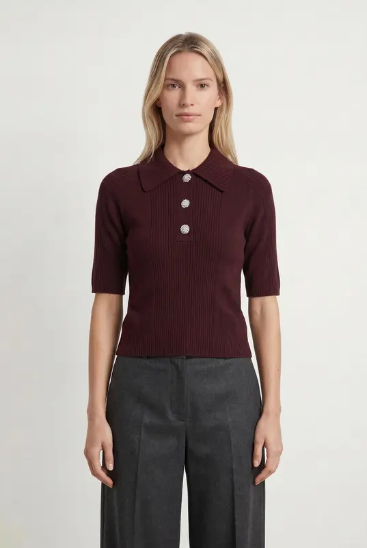 Polo Bordeaux - Taille S/36