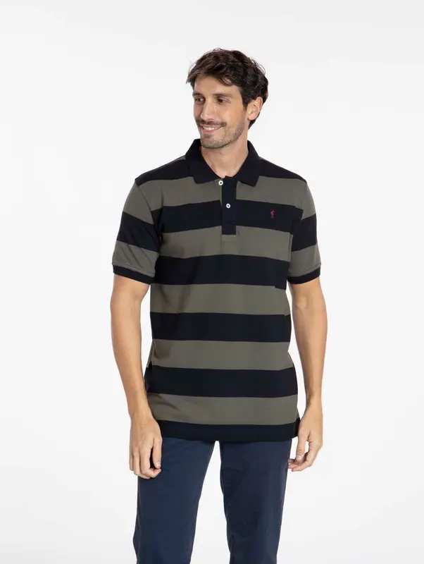 Polo OMAHA Marine/Kaki