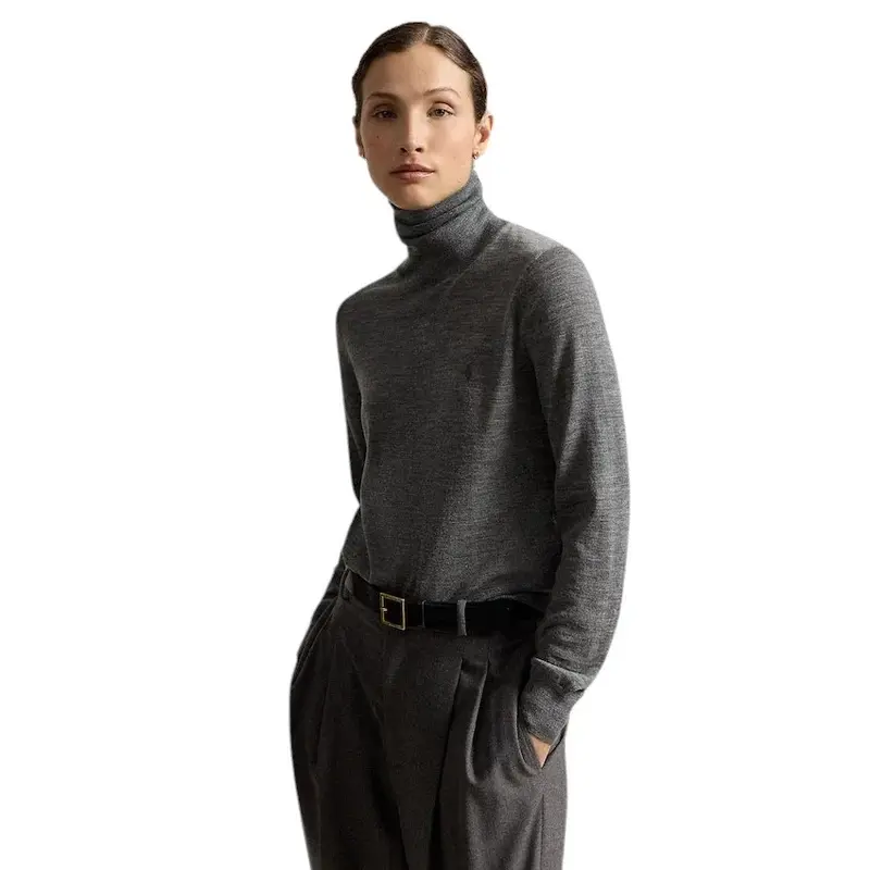 Polo Ralph Lauren Femmes pull à col roulé pour femme, gris 211B17732003