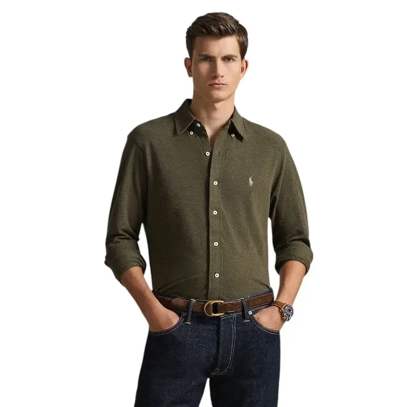 Polo Ralph Lauren Hommes chemise homme couleur olive 710654408111