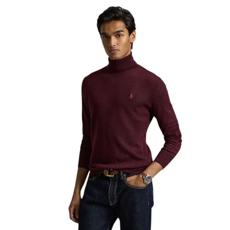Polo Ralph Lauren Hommes pull à col roulé col roulé homme bordeaux 710946145504