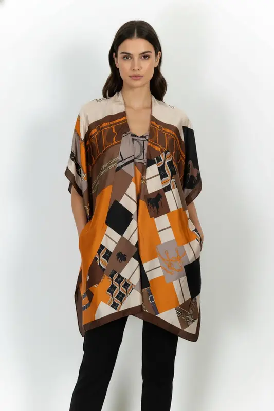 Poncho Multicolore - Taille T.U.