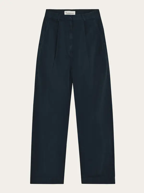 Poplin pleat pants - Total Eclipse