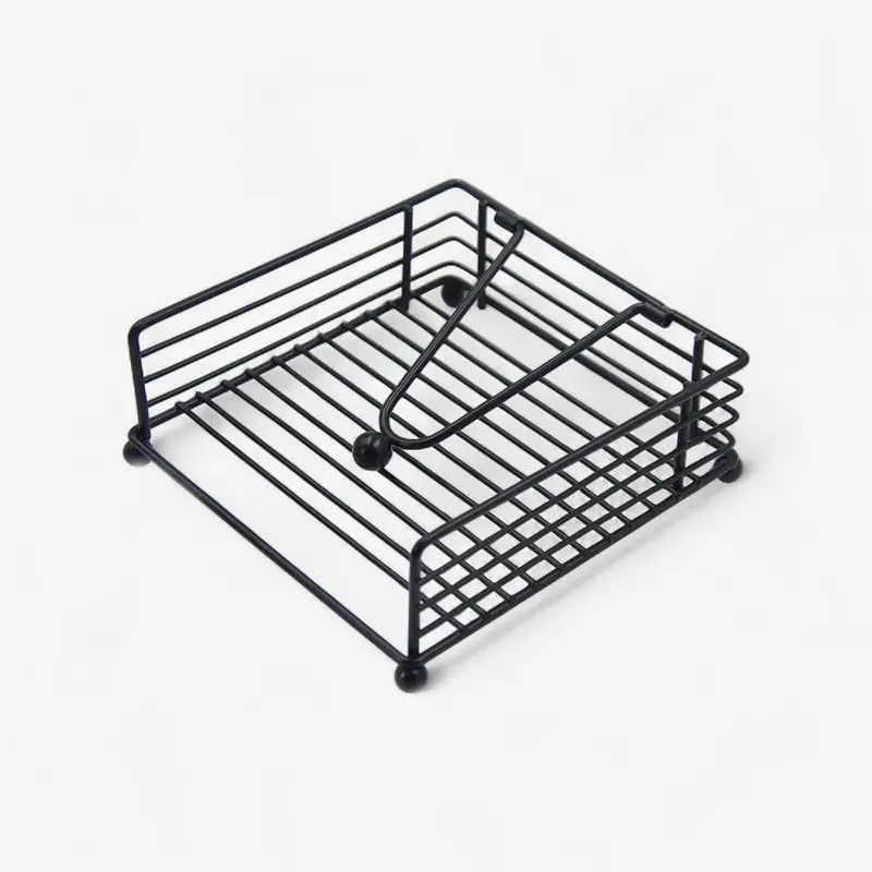 Porte-serviettes plat avec distributeur de mouchoirs