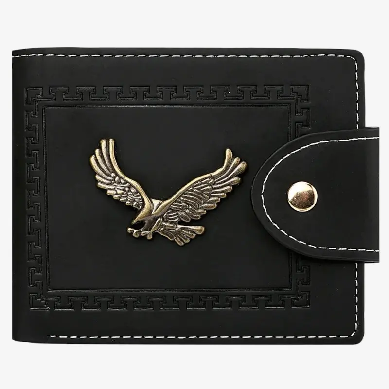 Portefeuille RFID en cuir compact avec poches multicouches