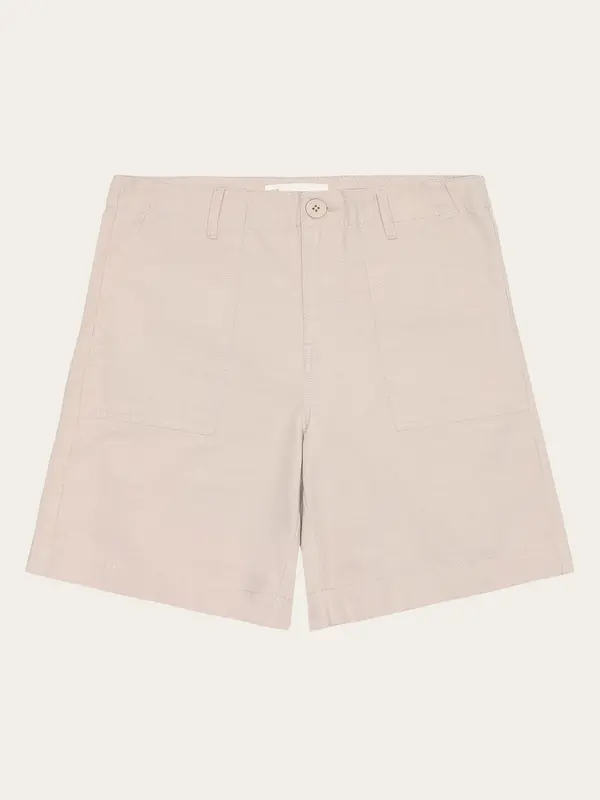 POSEY mid-rise wide slub yarn shorts - GOTS/Vegan - Light feather gray