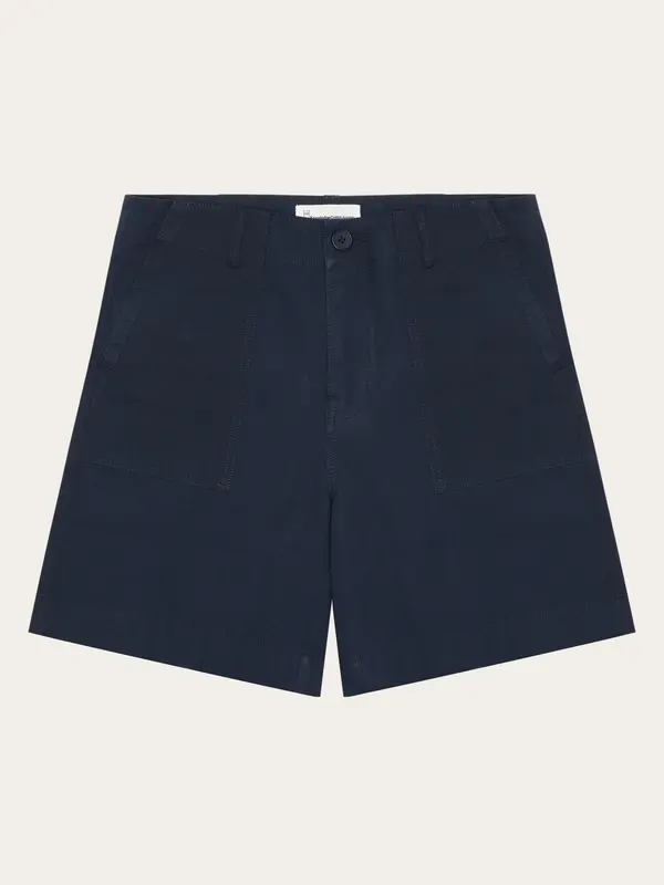 POSEY mid-rise wide slub yarn shorts - GOTS/Vegan - Total Eclipse