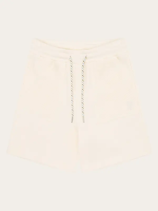POSEY wide fit mid-rise sweat shorts - GOTS/Vegan - Egret