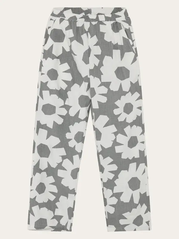 Posey wide linen blend pants - Grey