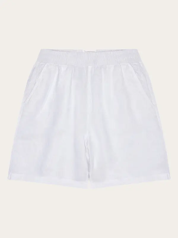 Posey wide linen shorts - Bright White