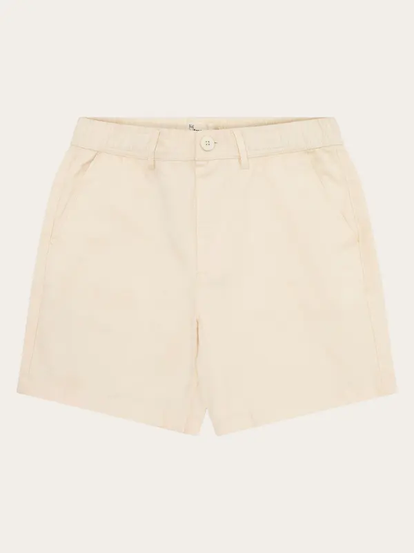 POSEY wide mid-rise twill shorts - GOTS/Vegan - Egret