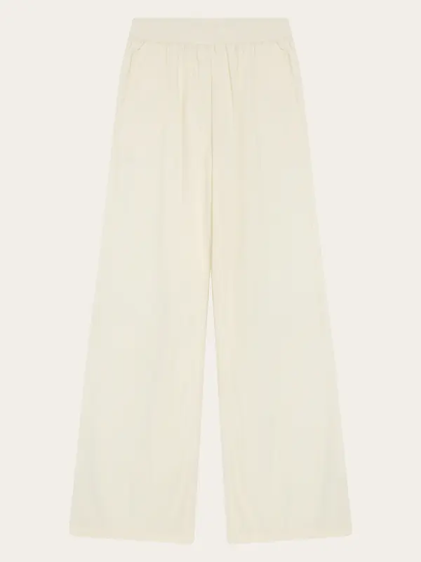 Posey wide seersucker pants - Egret