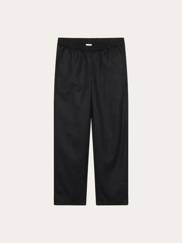 Posey wide wool pants - Dark Grey Melange