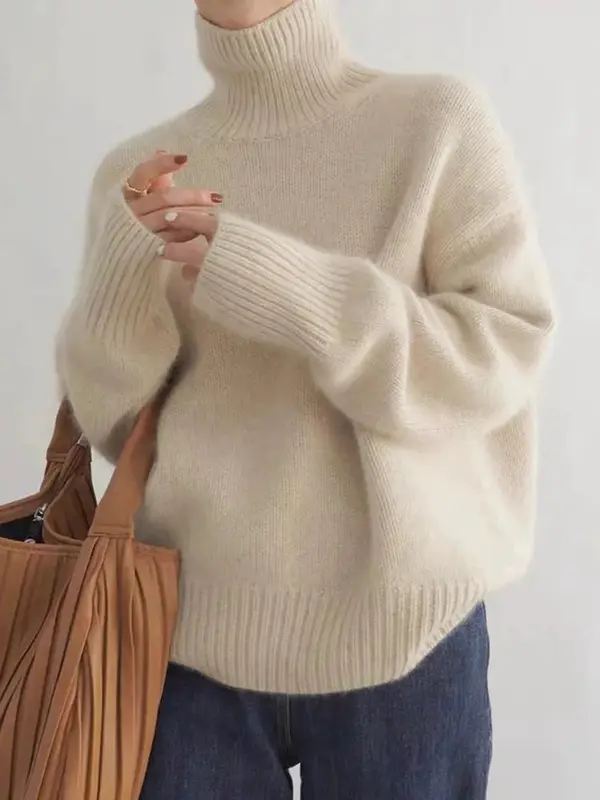 Pull à col roulé pour une chaleur et un confort luxueux