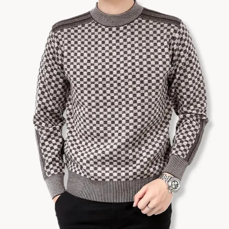 Pull à motifs classique homme