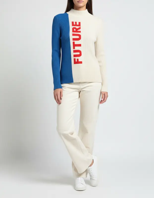 Pull blanc et bleu - XS / 34