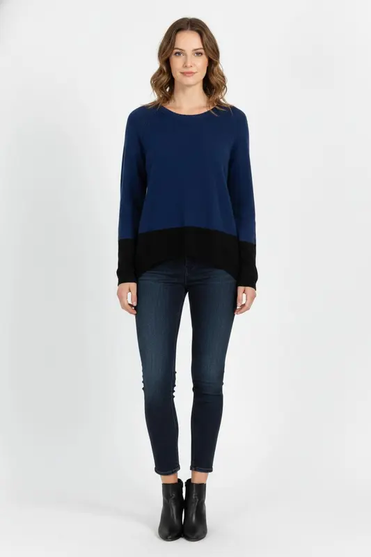 Pull Bleu et Noir - Taille S/36