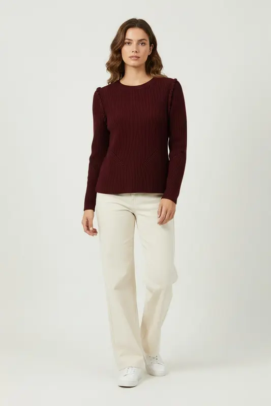 Pull Bordeaux - Taille M/38