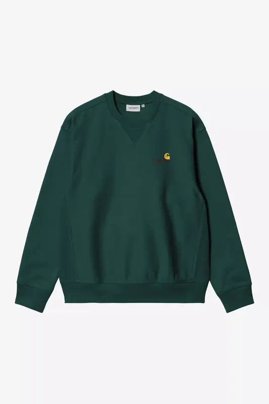 Pull Carhartt Wip AMERICAN SCRIP SWEAT Dark Fir