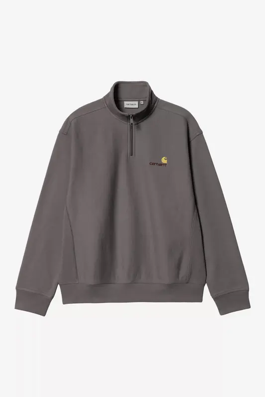 Pull Carhartt Wip HALF ZIP AMERICAN SCRIPT SWEAT Porphyry